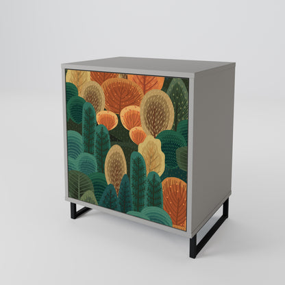 Credenza AUTUMN KALEIDOSCOPE a 1 anta con finitura grigia