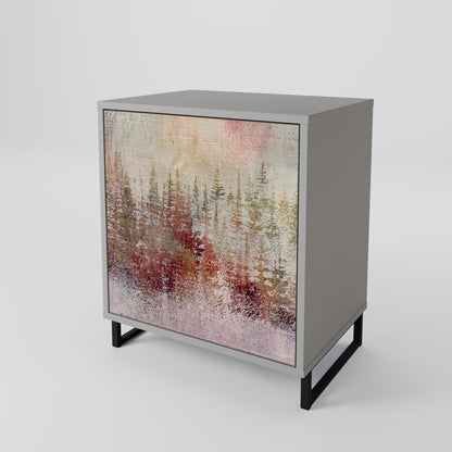 Credenza VEILED SUMMIT a 1 anta con finitura grigia