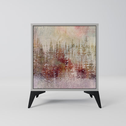 Credenza VEILED SUMMIT a 1 anta con finitura grigia