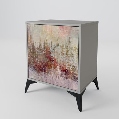 Credenza VEILED SUMMIT a 1 anta con finitura grigia
