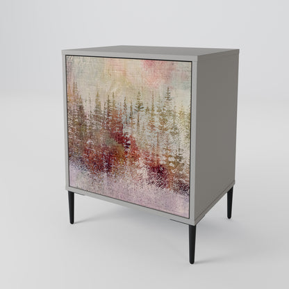 Credenza VEILED SUMMIT a 1 anta con finitura grigia