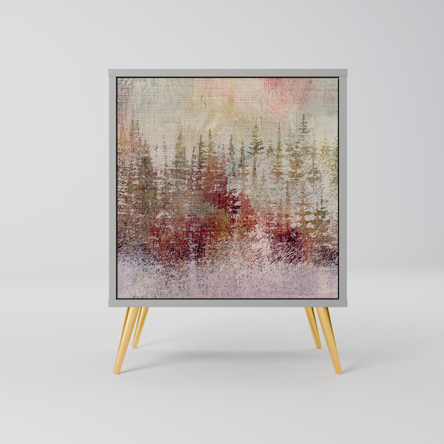 Credenza VEILED SUMMIT a 1 anta con finitura grigia