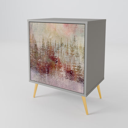 Credenza VEILED SUMMIT a 1 anta con finitura grigia