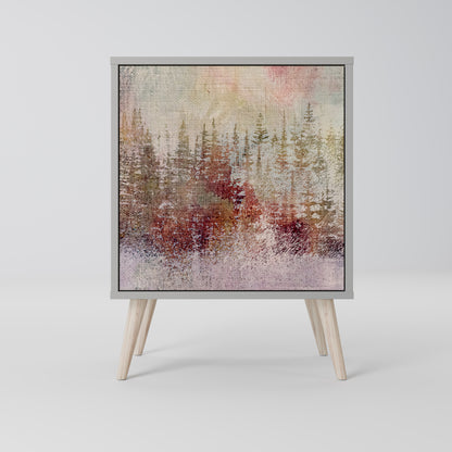 Credenza VEILED SUMMIT a 1 anta con finitura grigia