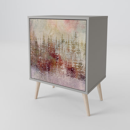 Credenza VEILED SUMMIT a 1 anta con finitura grigia
