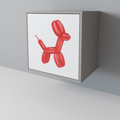 Credenza a 1 anta CHILDHOOD MEMORY in finitura grigia