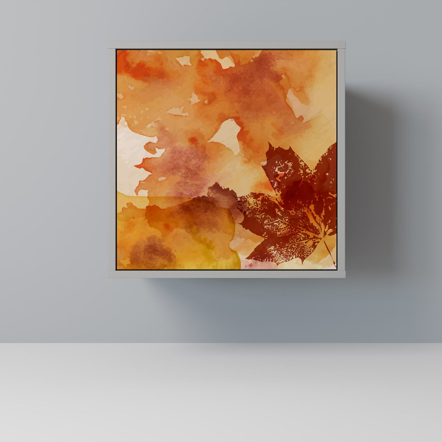 Credenza TRACES OF AUTUMN a 1 anta con finitura grigia