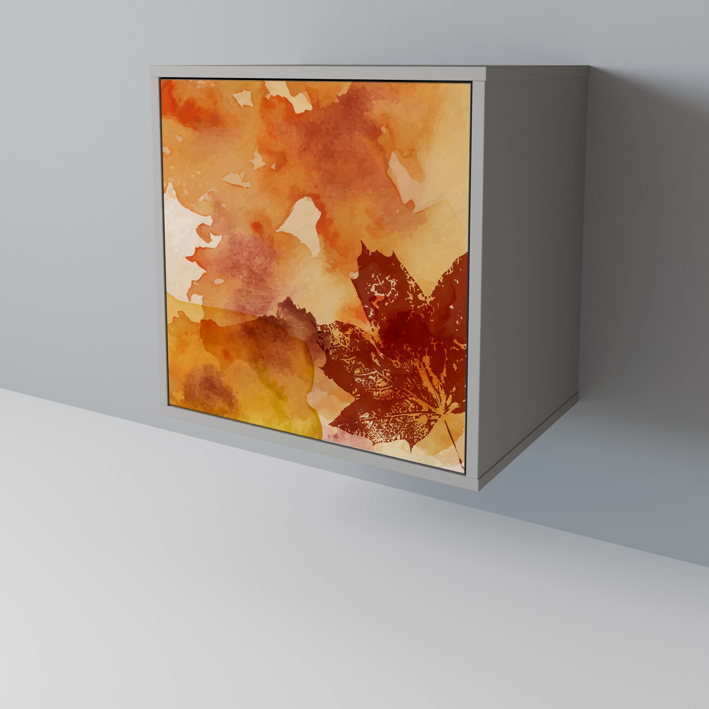 Credenza TRACES OF AUTUMN a 1 anta con finitura grigia