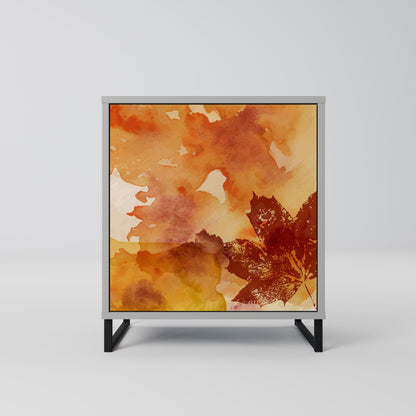 Credenza TRACES OF AUTUMN a 1 anta con finitura grigia