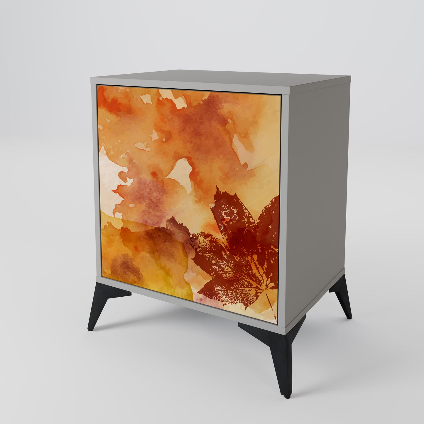 Credenza TRACES OF AUTUMN a 1 anta con finitura grigia