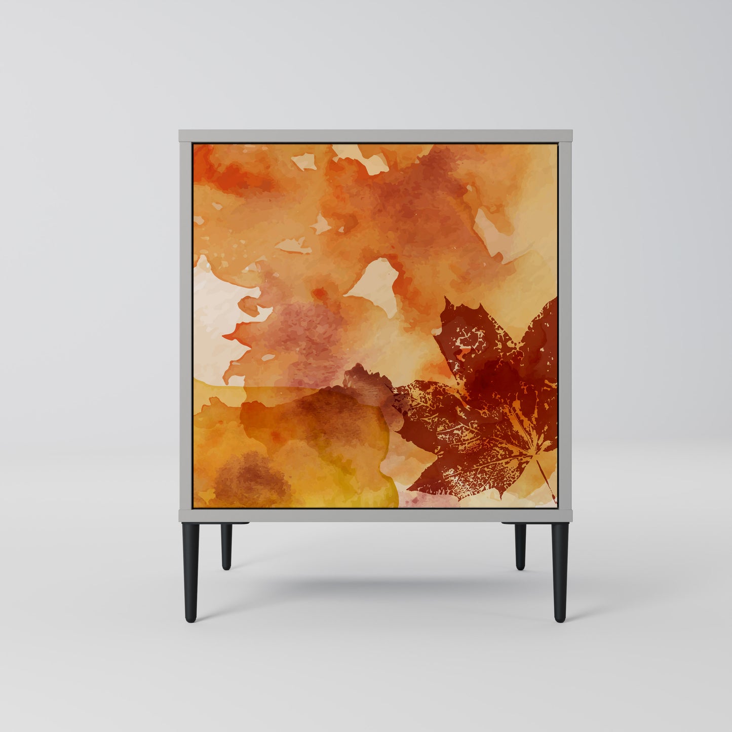 Credenza TRACES OF AUTUMN a 1 anta con finitura grigia