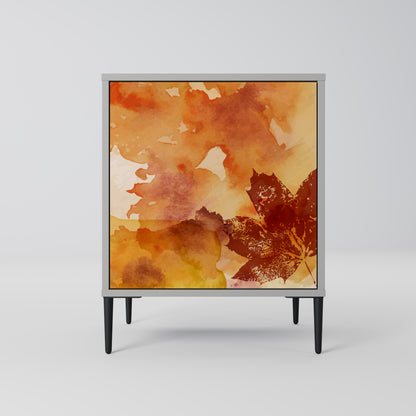 Credenza TRACES OF AUTUMN a 1 anta con finitura grigia