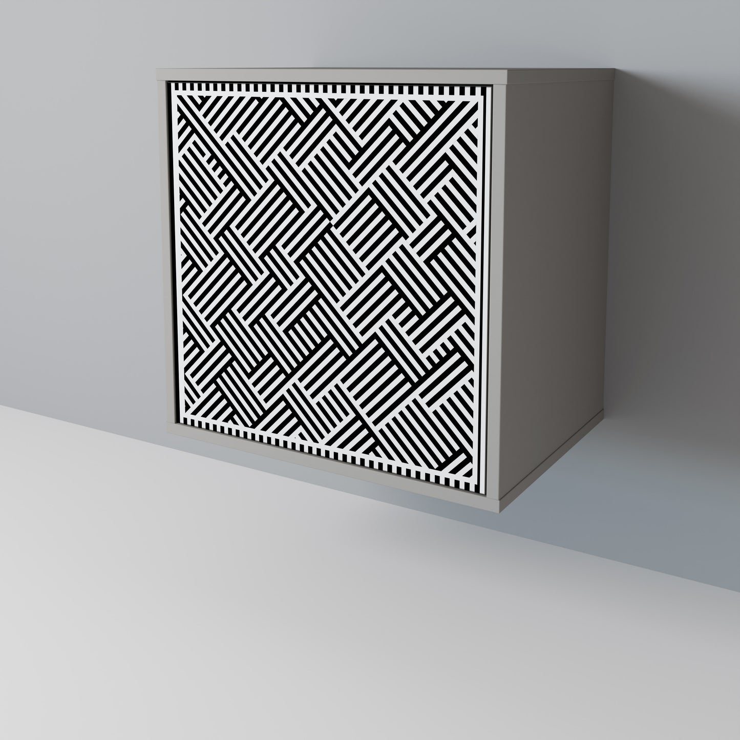 Credenza TEMPORARY SEQUENCE a 1 anta con finitura grigia