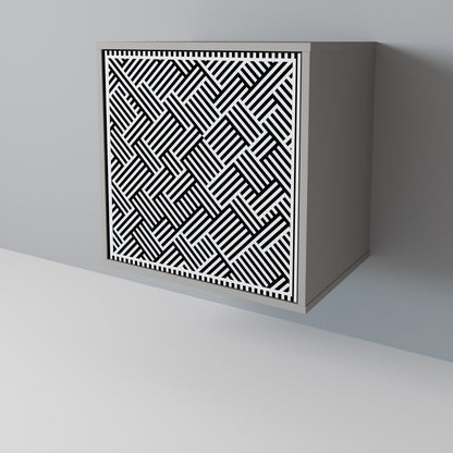 Credenza TEMPORARY SEQUENCE a 1 anta con finitura grigia