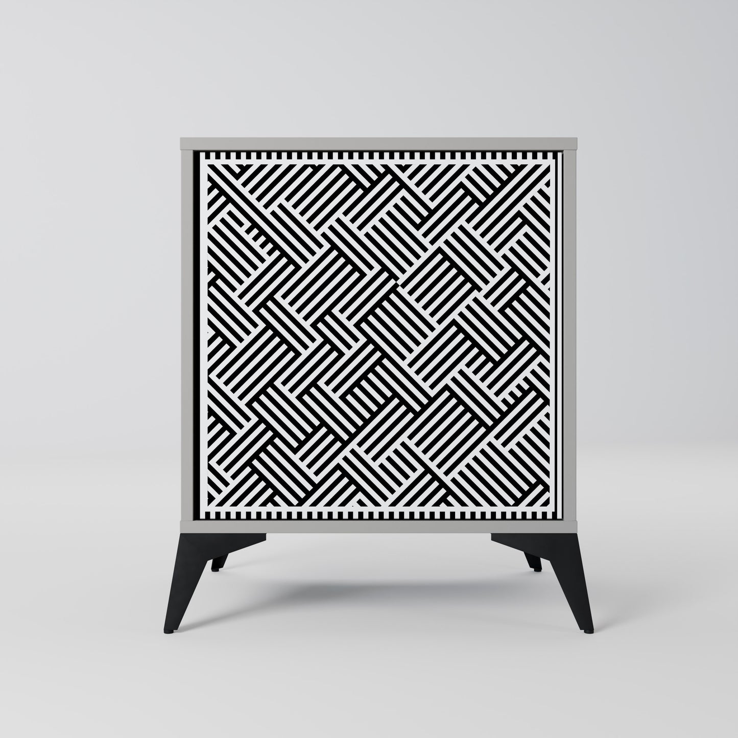 Credenza TEMPORARY SEQUENCE a 1 anta con finitura grigia