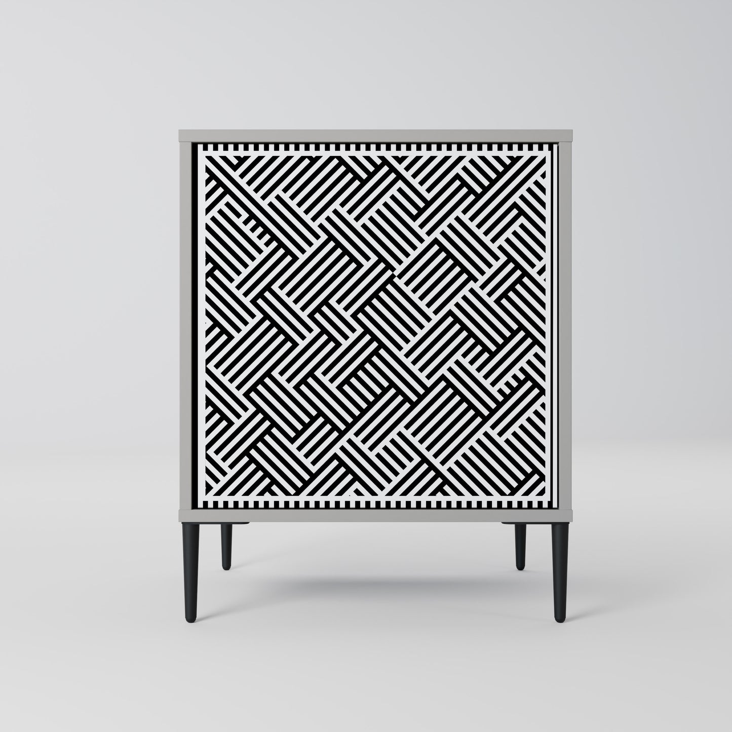 Credenza TEMPORARY SEQUENCE a 1 anta con finitura grigia