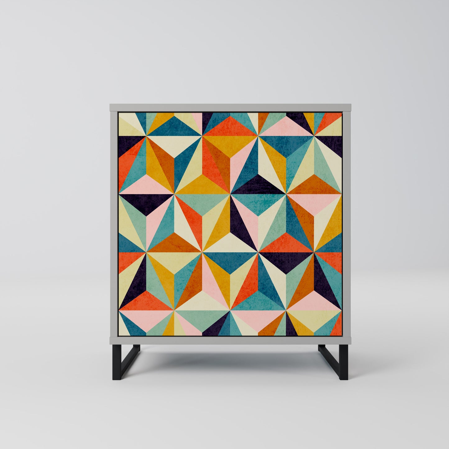 TESSELATE TREASURES 1-Door Sideboard in Grey Finish