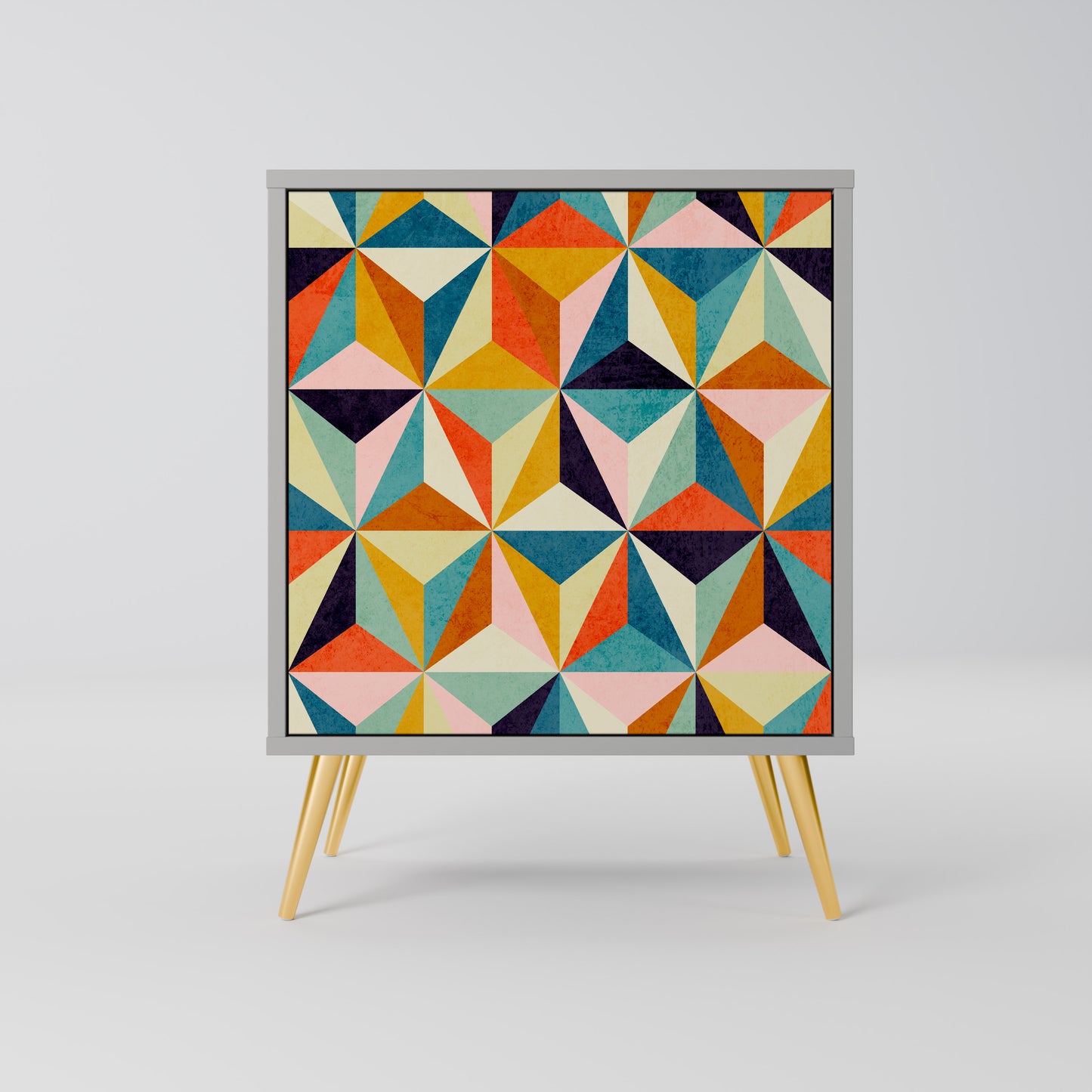 TESSELATE TREASURES 1-Door Sideboard in Grey Finish