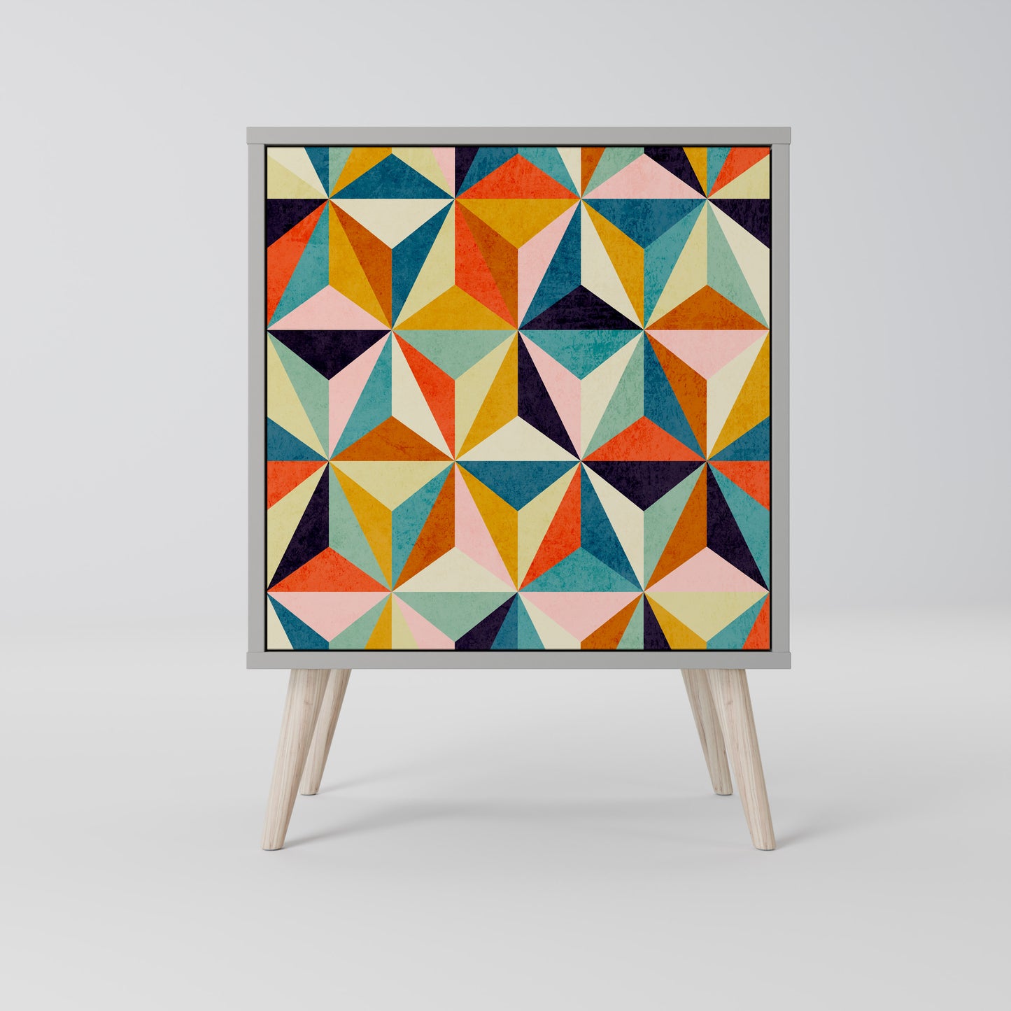 TESSELATE TREASURES 1-Door Sideboard in Grey Finish