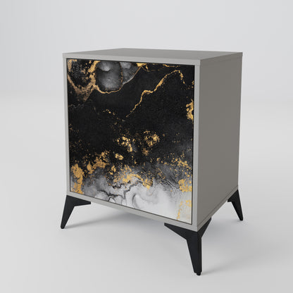 Credenza a 1 anta MARBLE OF TOMMORROW in finitura grigia