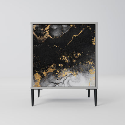 Credenza a 1 anta MARBLE OF TOMMORROW in finitura grigia