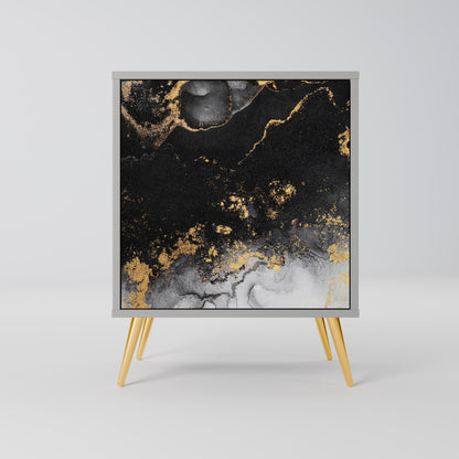 Credenza a 1 anta MARBLE OF TOMMORROW in finitura grigia