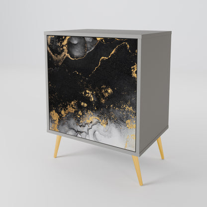 Credenza a 1 anta MARBLE OF TOMMORROW in finitura grigia