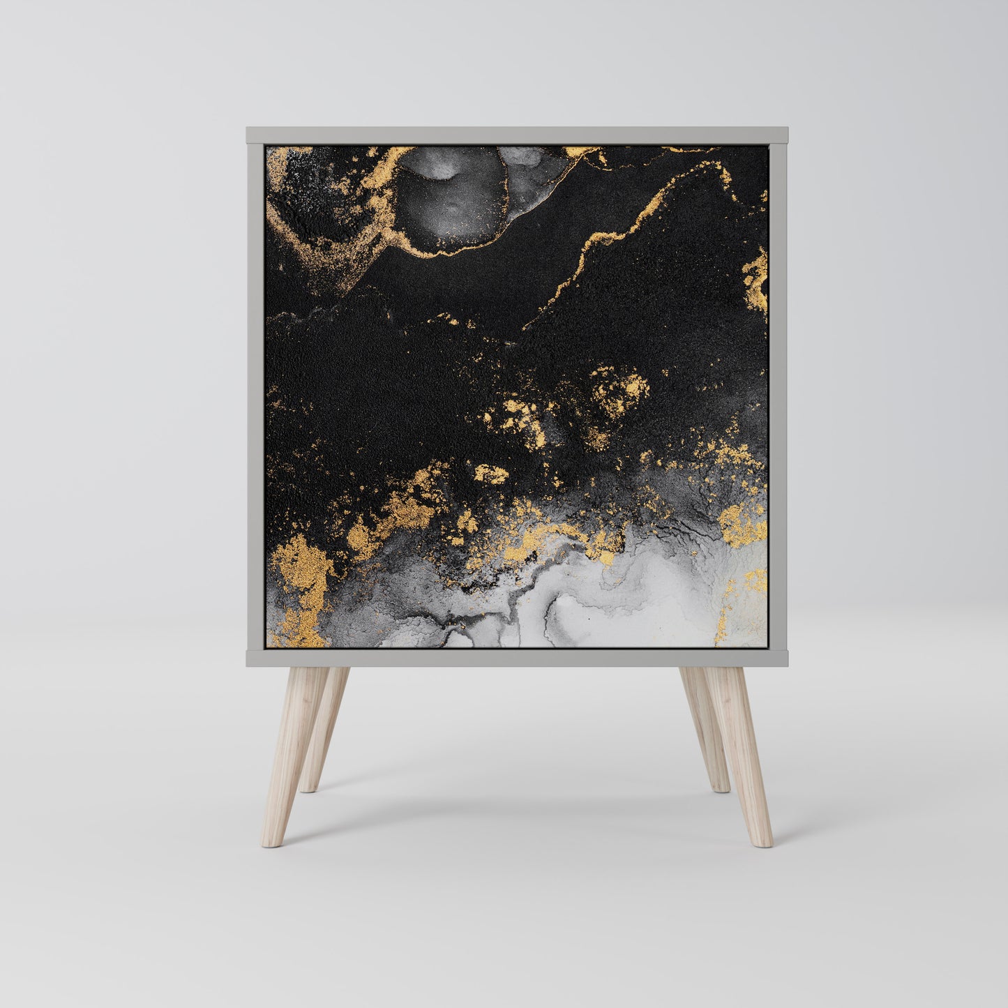 Credenza a 1 anta MARBLE OF TOMMORROW in finitura grigia