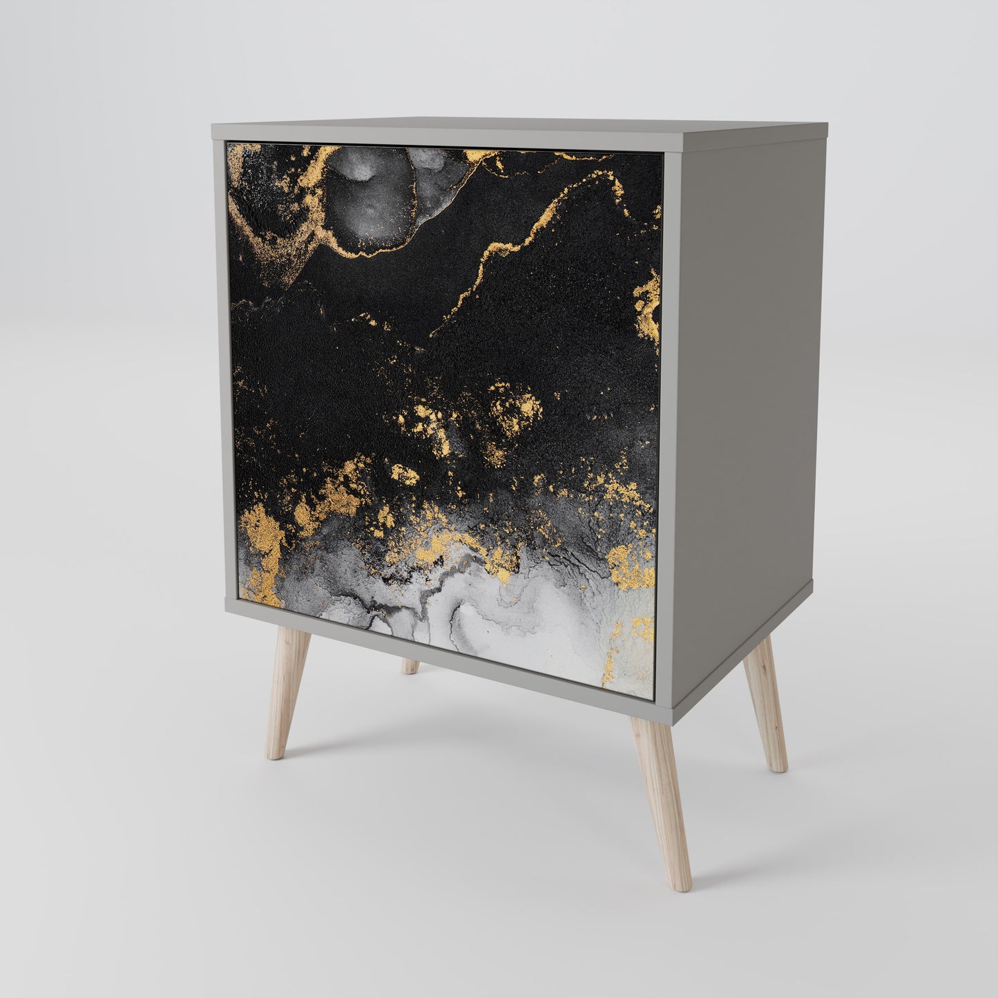 Credenza a 1 anta MARBLE OF TOMMORROW in finitura grigia