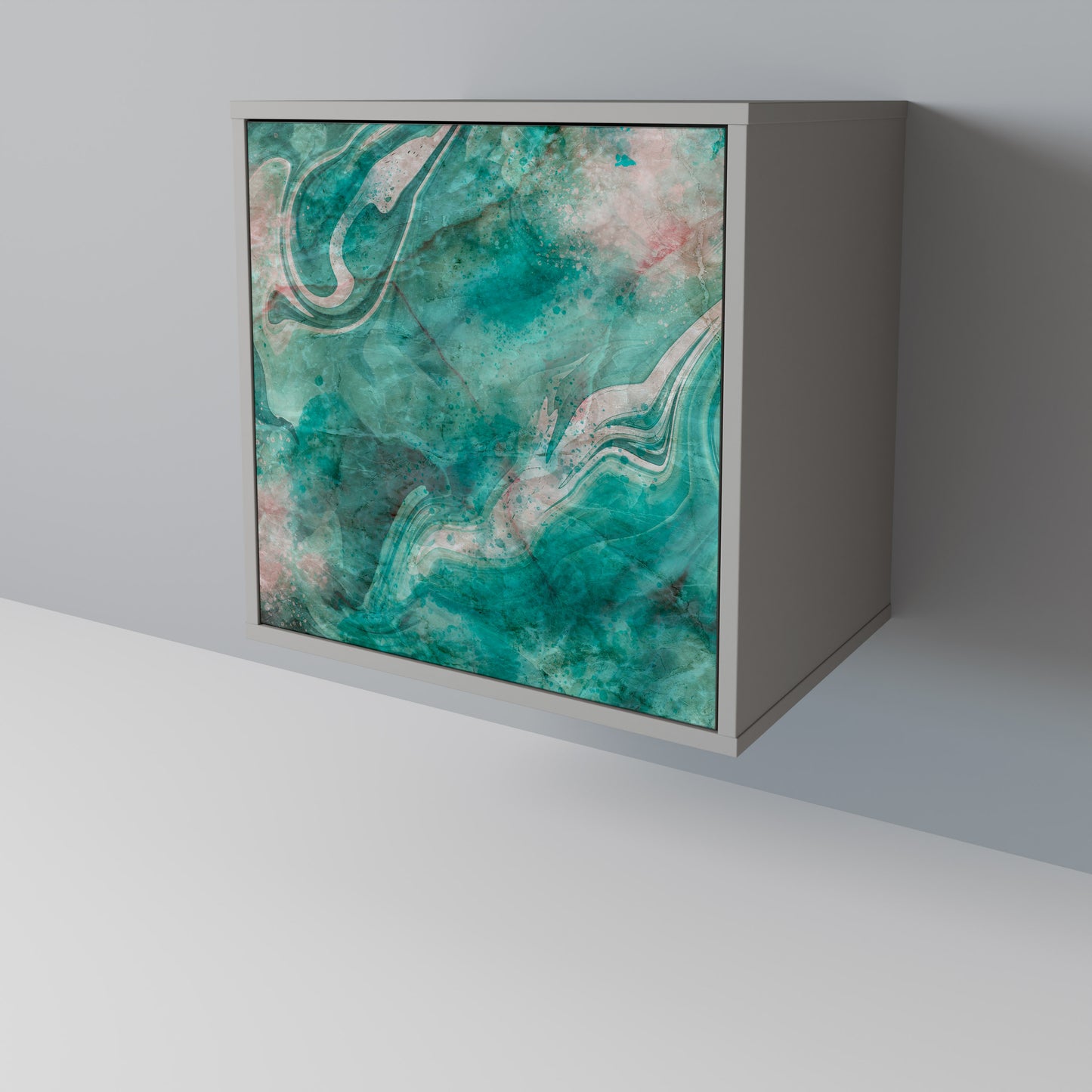 Credenza ABSTRACT ALCHEMY a 1 anta con finitura grigia