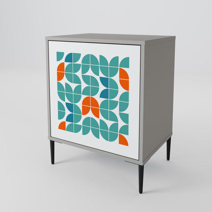 Credenza BE THE CHANGE a 1 anta con finitura grigia