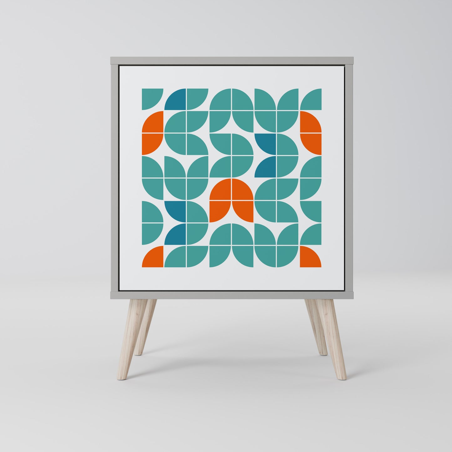 Credenza BE THE CHANGE a 1 anta con finitura grigia