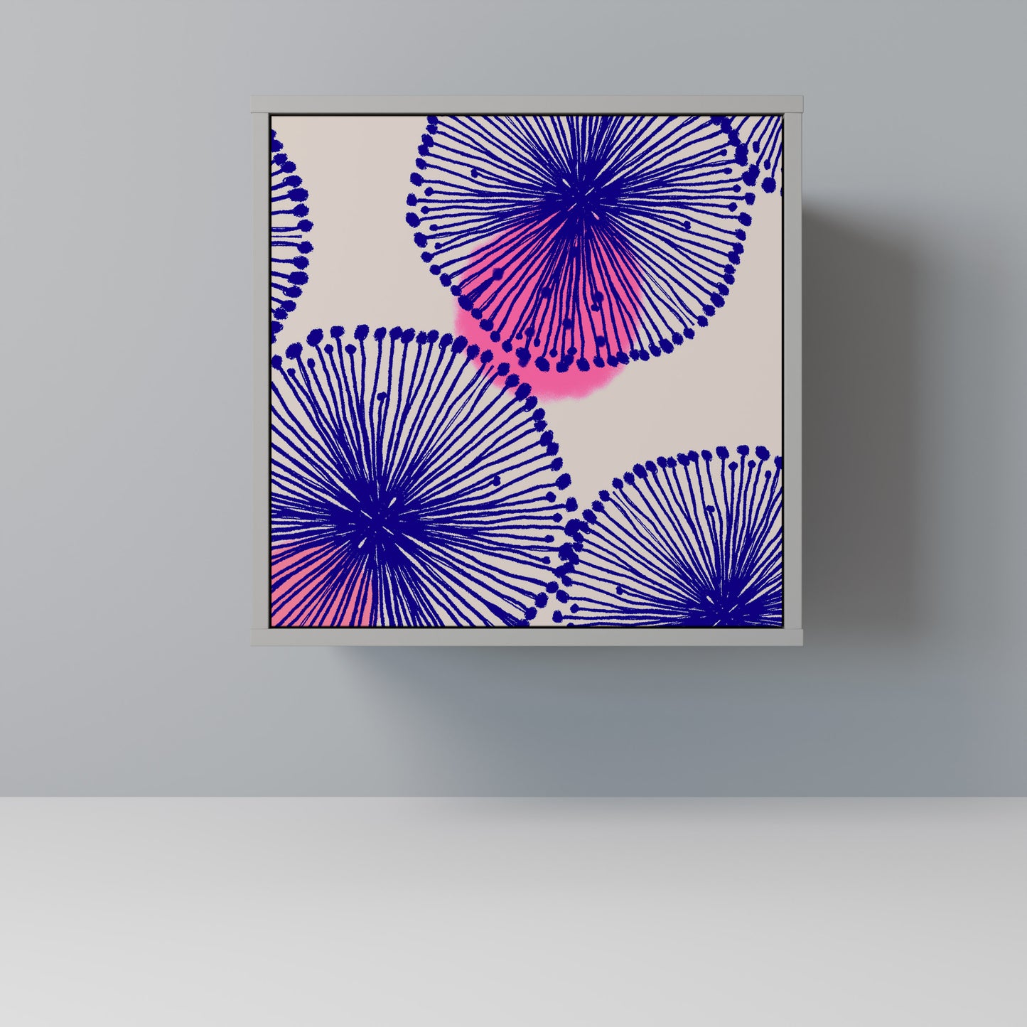 Credenza MAGIC NATURE a 1 anta in finitura grigia