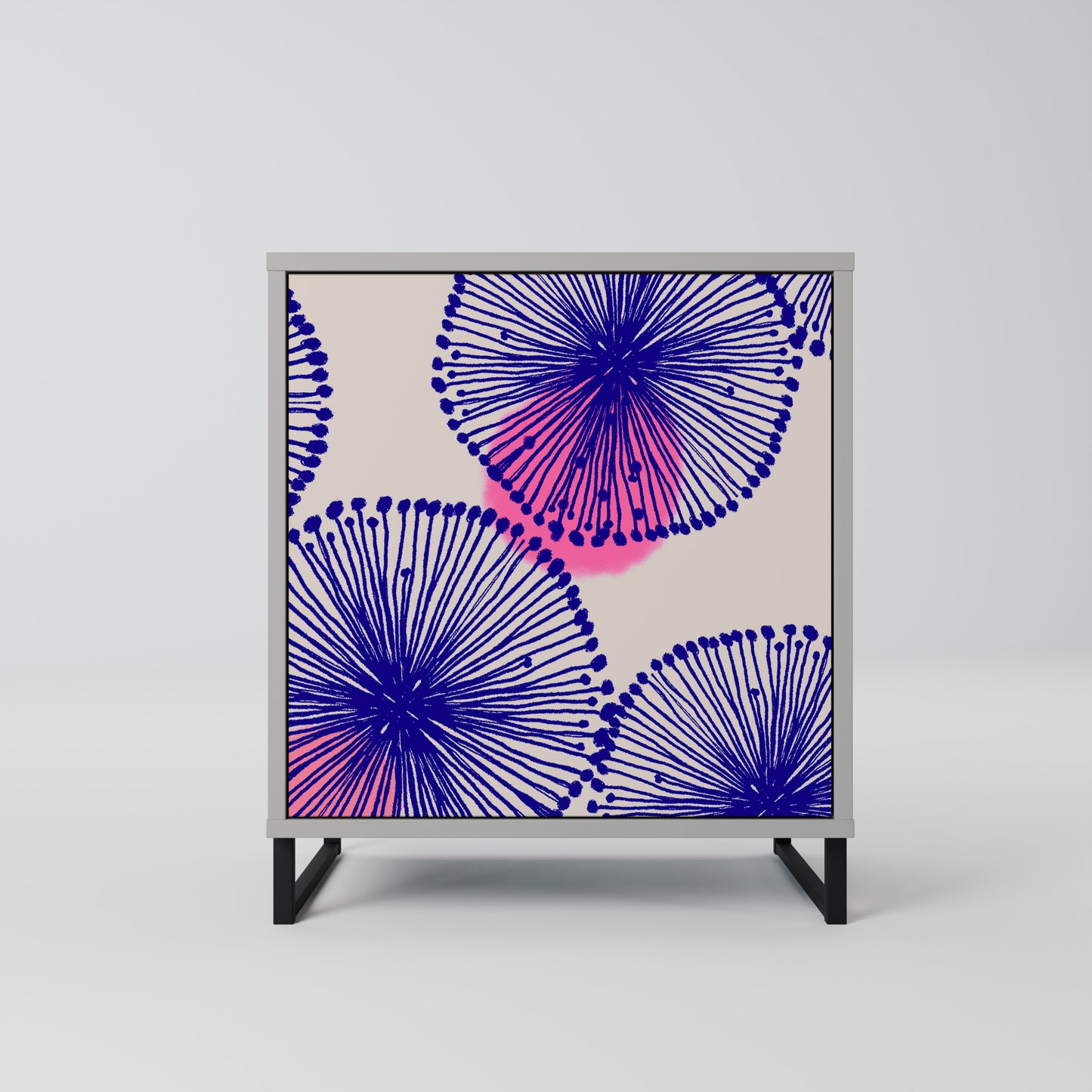 Credenza MAGIC NATURE a 1 anta in finitura grigia