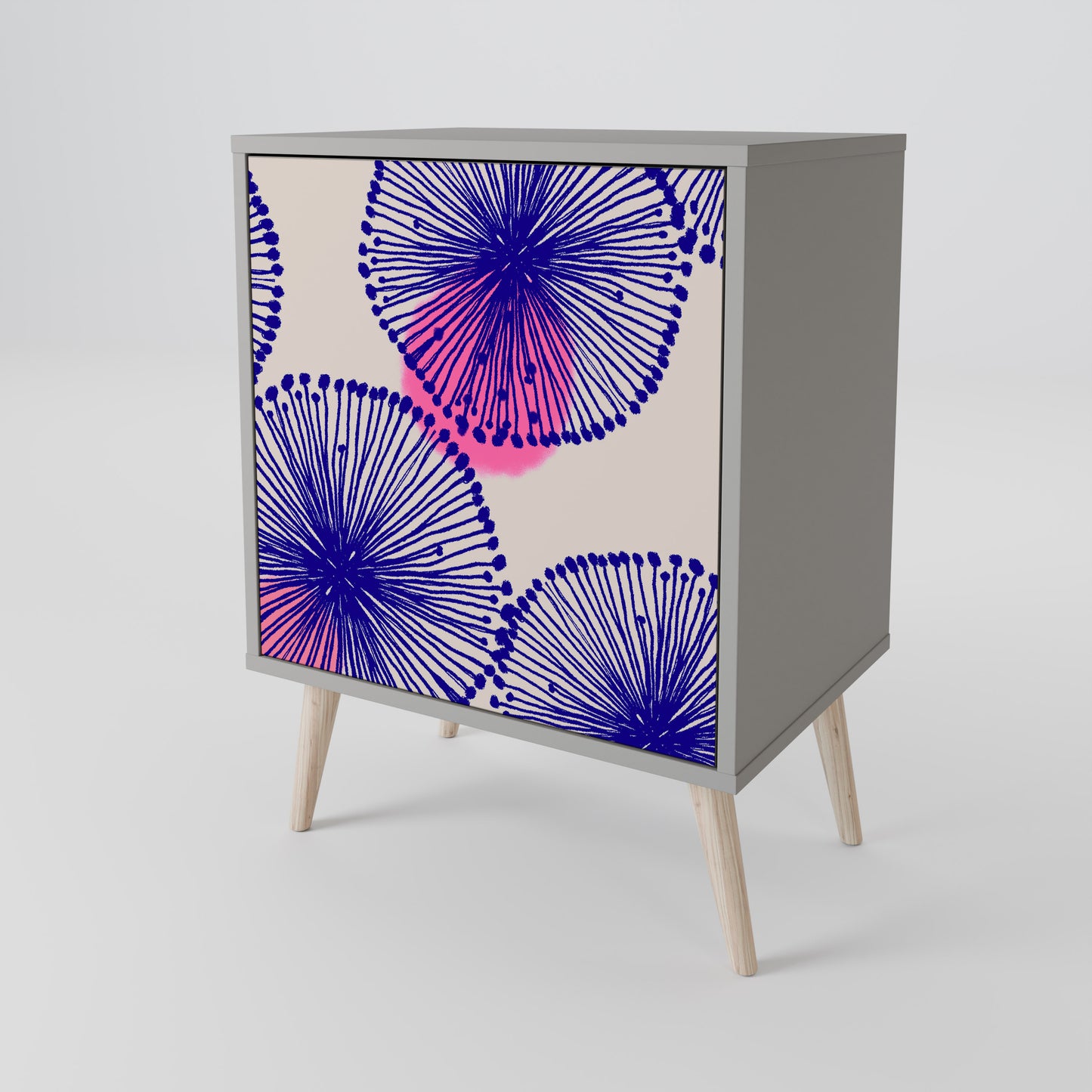 Credenza MAGIC NATURE a 1 anta in finitura grigia