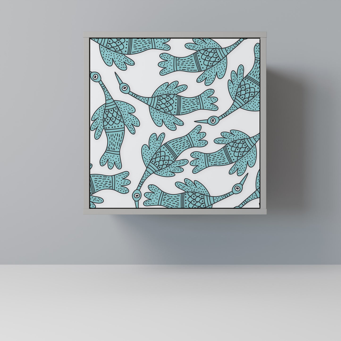 WATERSPOUT SONGIBIRD 1-Door Sideboard in Grey Finish