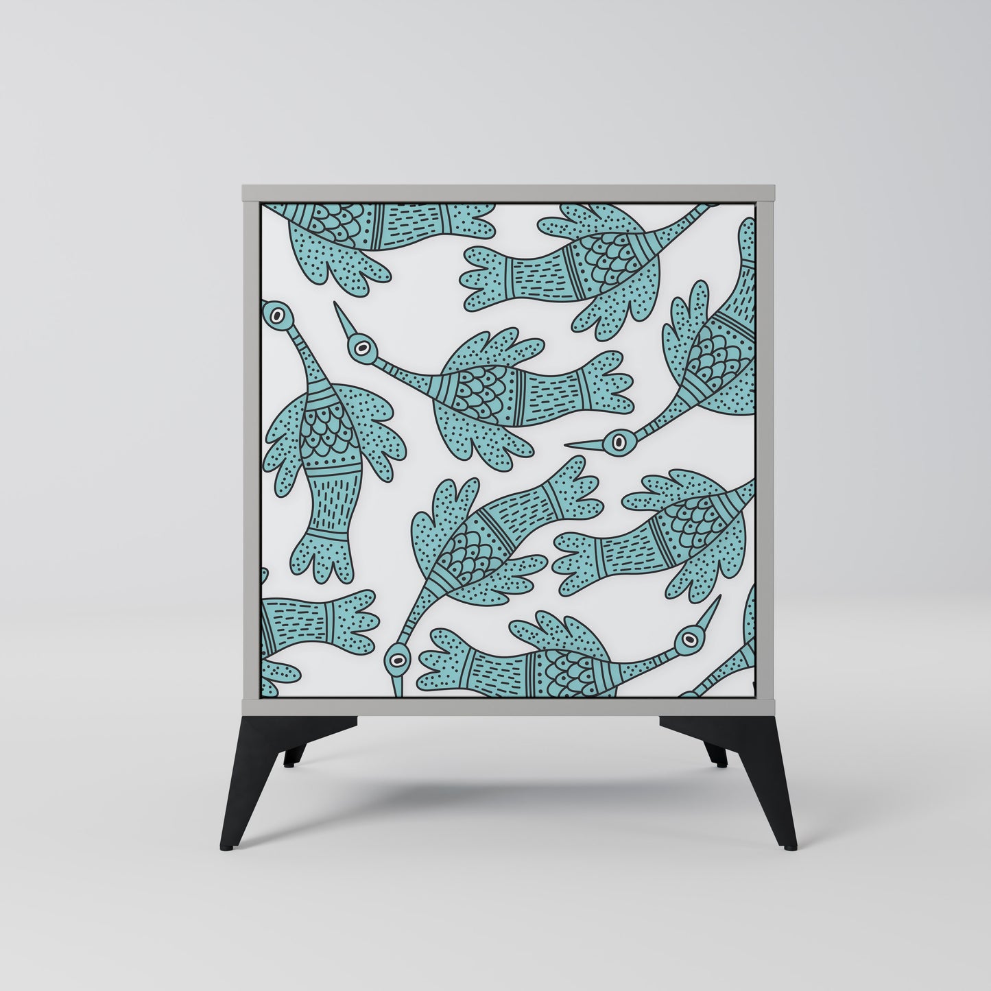 WATERSPOUT SONGIBIRD 1-Door Sideboard in Grey Finish