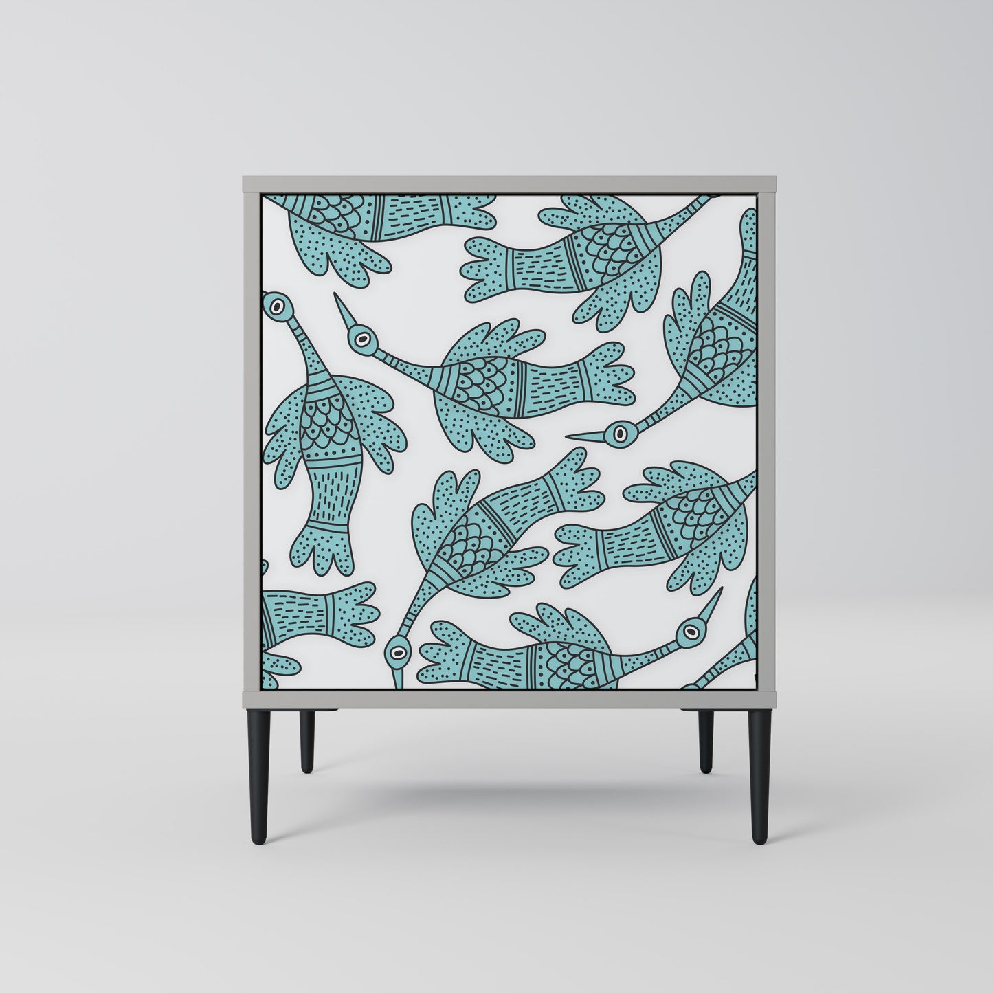 WATERSPOUT SONGIBIRD 1-Door Sideboard in Grey Finish