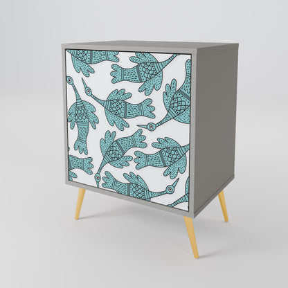 WATERSPOUT SONGIBIRD 1-Door Sideboard in Grey Finish