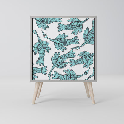 WATERSPOUT SONGIBIRD 1-Door Sideboard in Grey Finish