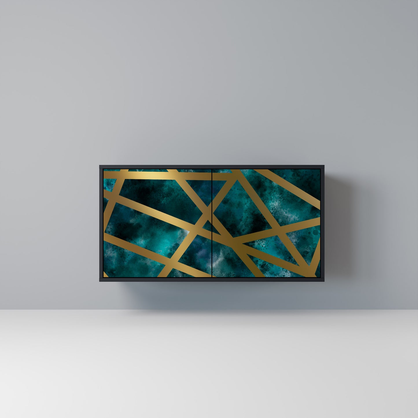 THE LABYRINTH OF GOLD 2-Door Sideboard in Black Finish