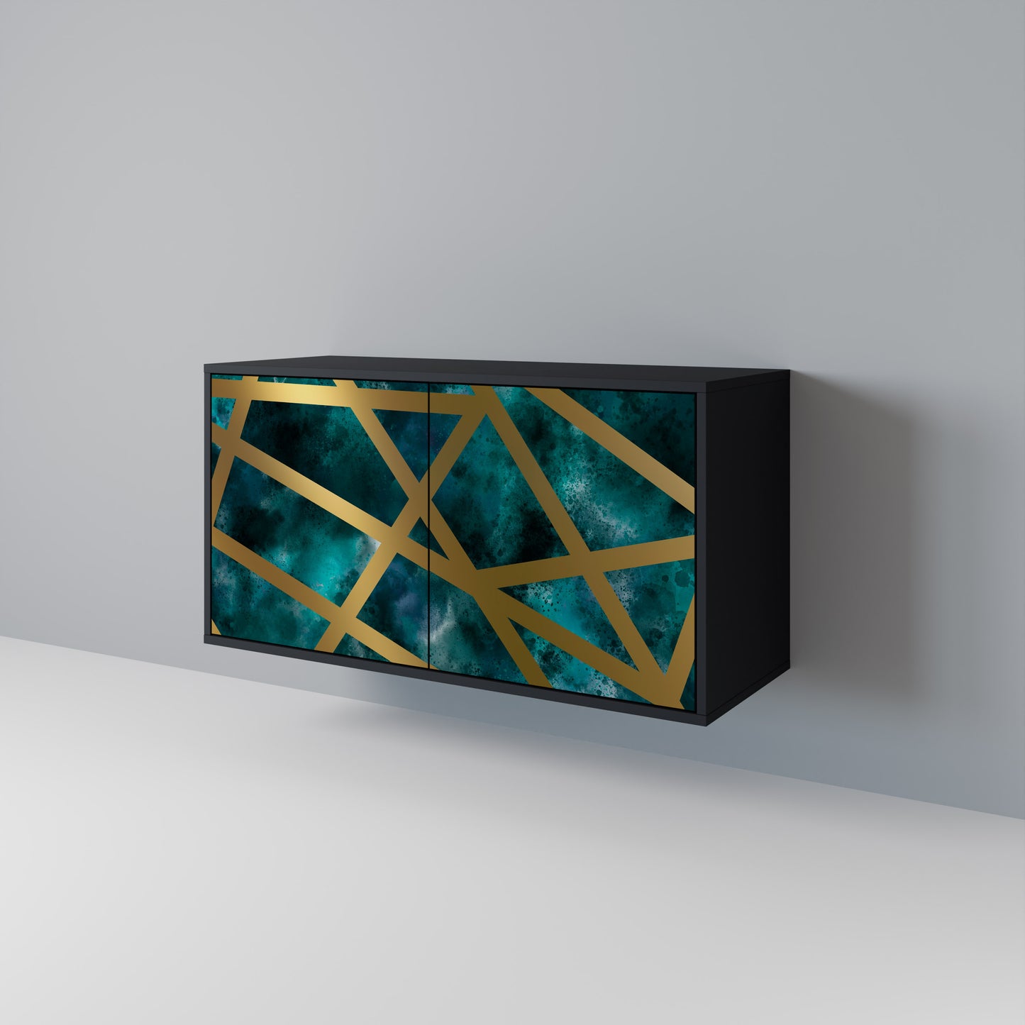 THE LABYRINTH OF GOLD 2-Door Sideboard in Black Finish