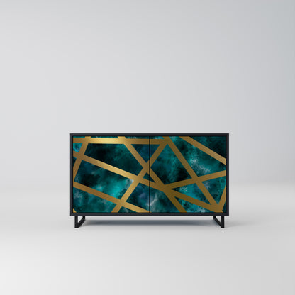 THE LABYRINTH OF GOLD 2-Door Sideboard in Black Finish