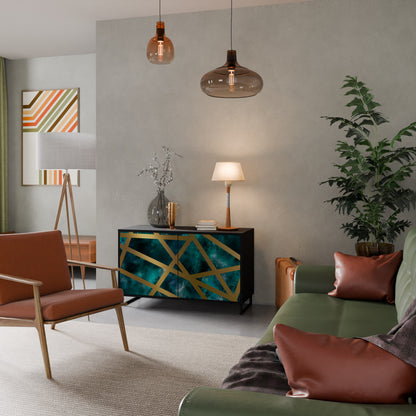 THE LABYRINTH OF GOLD 2-Door Sideboard in Black Finish