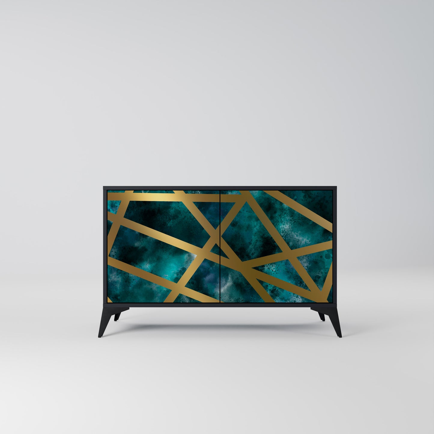 THE LABYRINTH OF GOLD 2-Door Sideboard in Black Finish