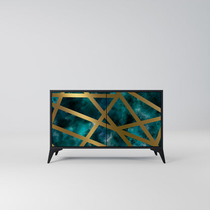 THE LABYRINTH OF GOLD 2-Door Sideboard in Black Finish