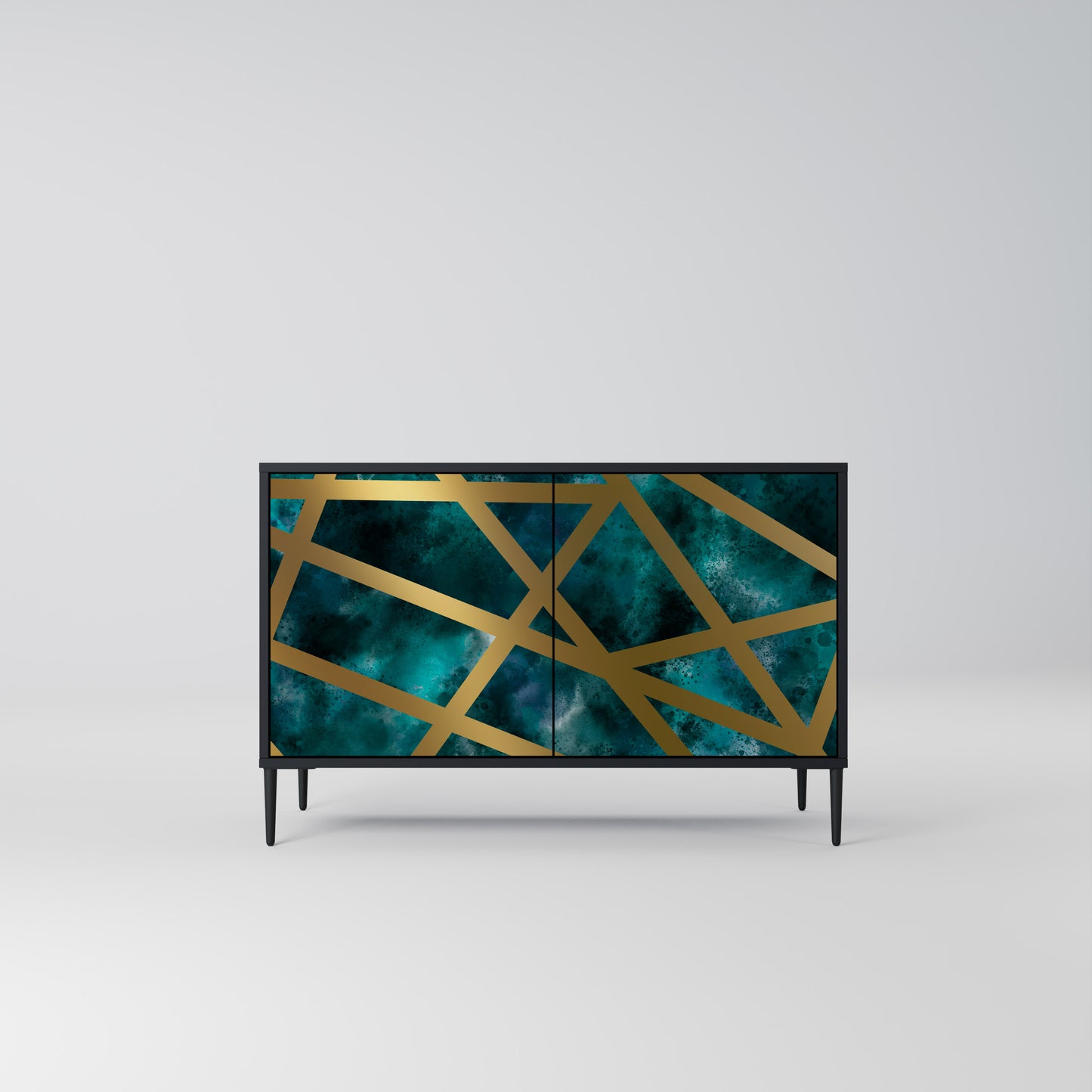 THE LABYRINTH OF GOLD 2-Door Sideboard in Black Finish