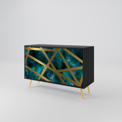 THE LABYRINTH OF GOLD 2-Door Sideboard in Black Finish