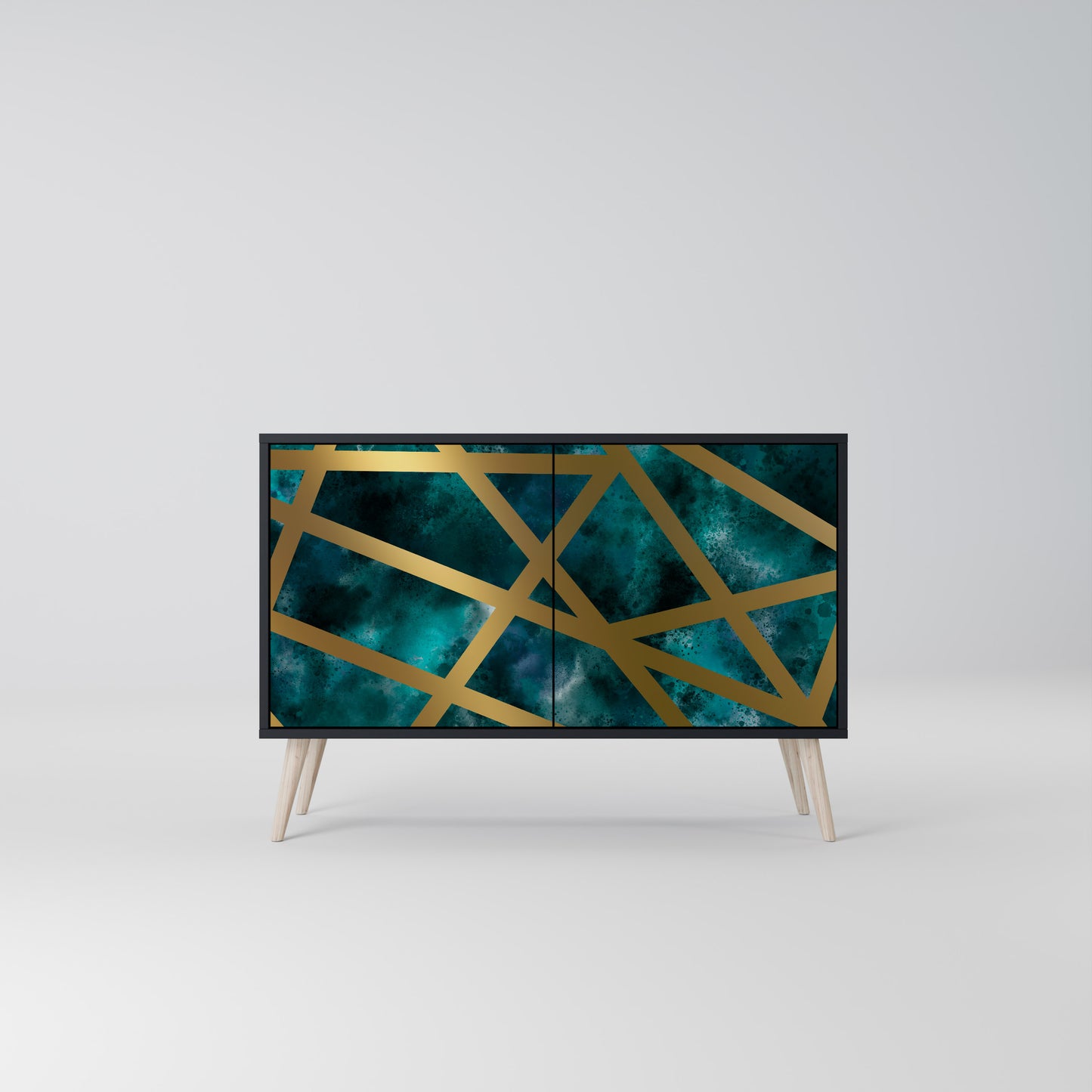 THE LABYRINTH OF GOLD 2-Door Sideboard in Black Finish