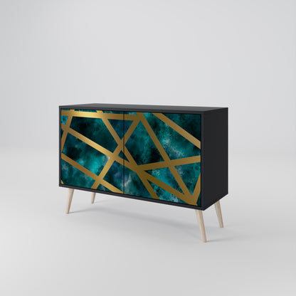 THE LABYRINTH OF GOLD 2-Door Sideboard in Black Finish